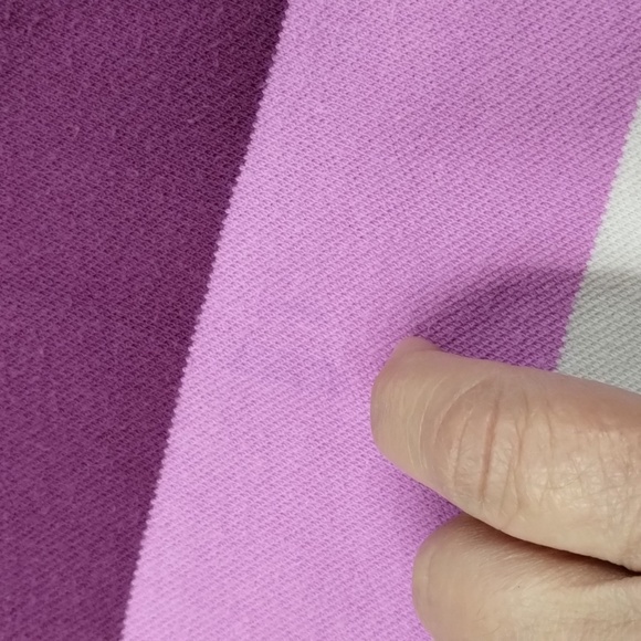 Old Navy size large graphic stripes pinks and purple athletic prep polo top - Picture 12 of 12